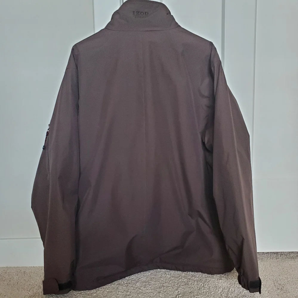 Classic Izod Sport Jacket Men's, XL, Brown, Black Fleece Inside, Great Jacket - Picture 2 of 7